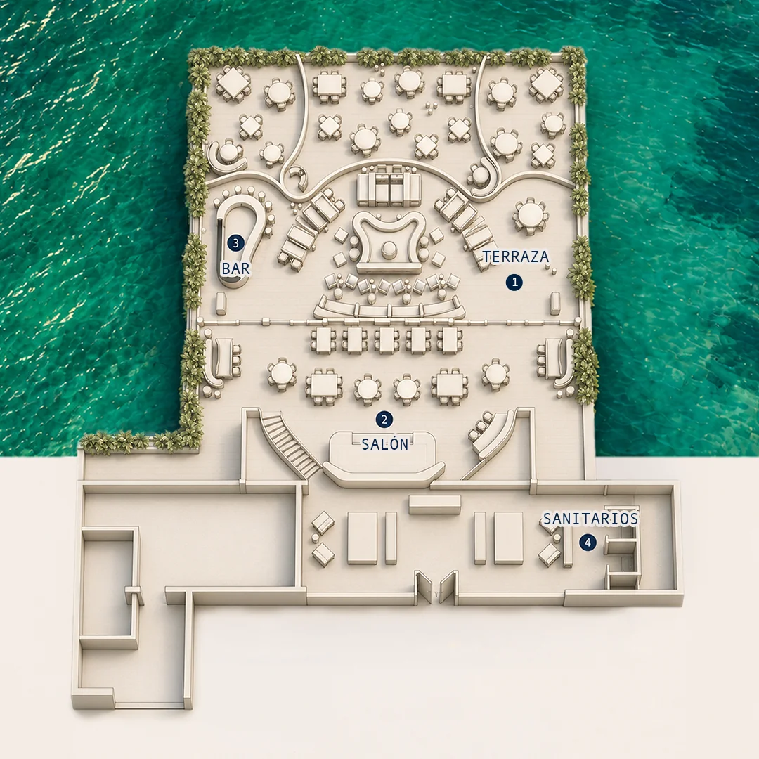 Plano de la unidad, Ilios Cancún. Así se reparte Ilios Cancún de un extremo a otro.